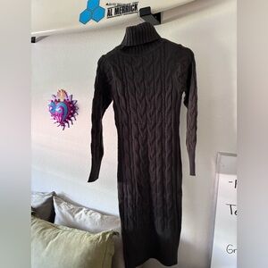 Brand New Dark Gray Cable Knit Dress